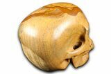 Realistic, Polished Picture Jasper Skull #382158-4